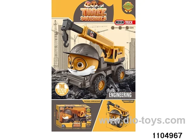 sliding engineering vehicles in window box