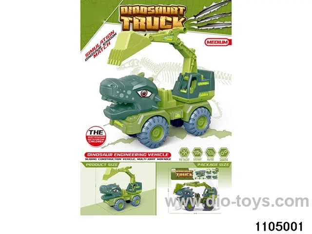 sliding engineering vehicles in PP bag with header