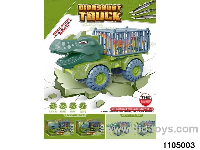 sliding engineering vehicles in window box