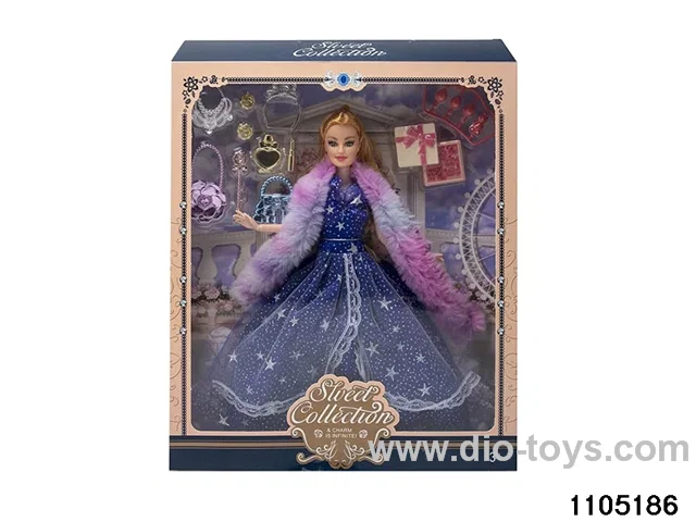 11.5 inch 9 jointed doll set in window box