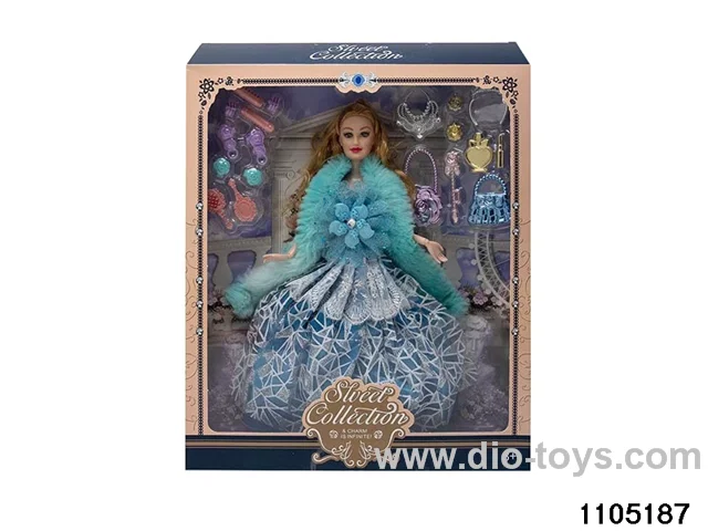 11.5 inch 9 jointed doll set in window box
