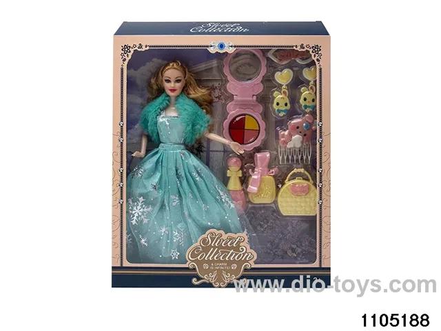 11.5 inch 9 jointed doll set in window box