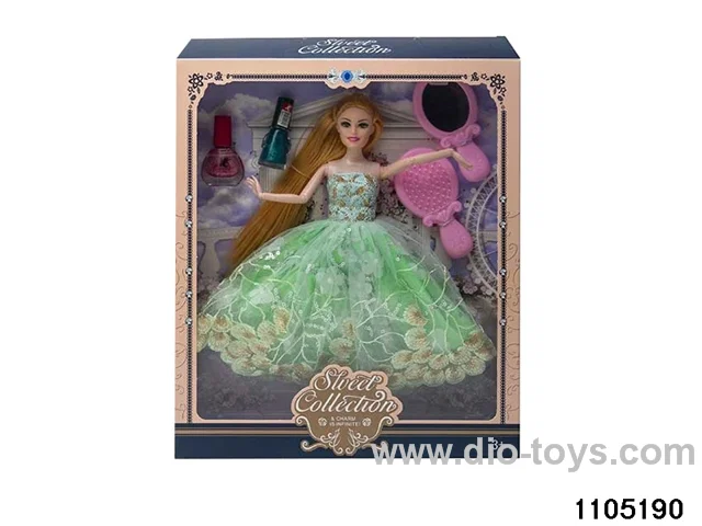 11.5 inch 9 jointed doll set in window box