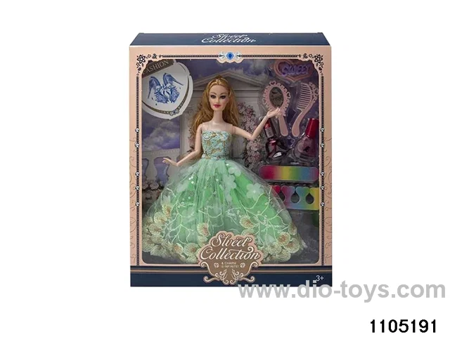 11.5 inch 9 jointed doll set in window box