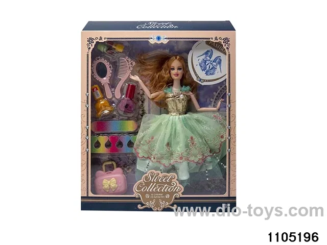 11.5 inch 9 jointed doll set in window box