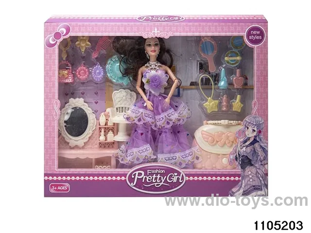 11.5 inch 9 jointed doll set in window box