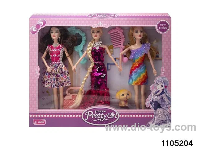 11.5 inch 9 jointed doll set in window box