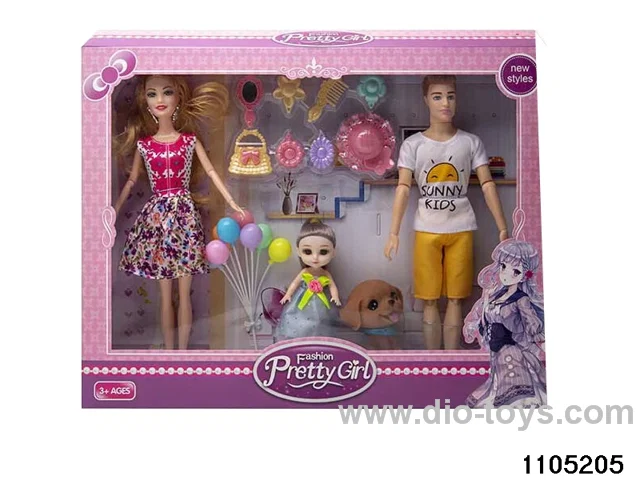11.5 inch 9 jointed doll set in window box