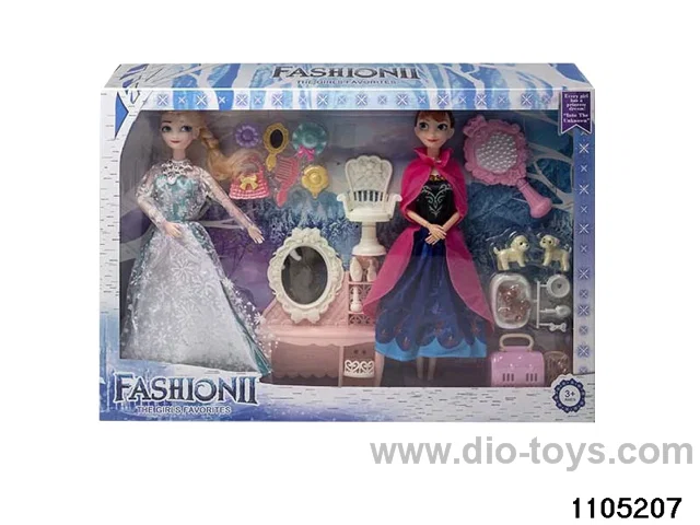 11.5 inch 9 jointed doll set in window box