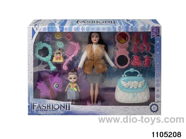 11.5 inch 9 jointed doll set in window box