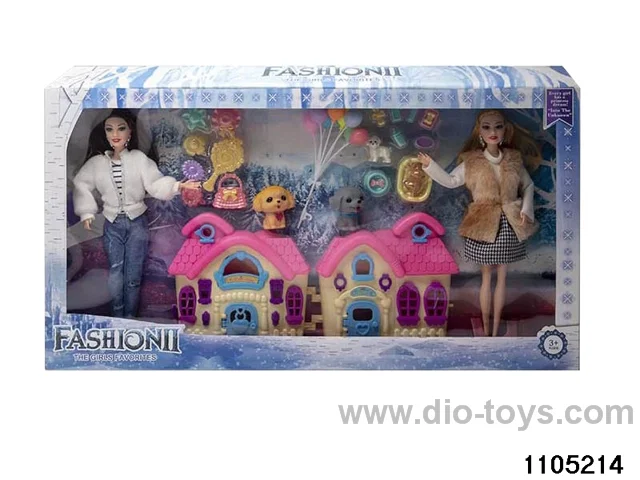 11.5 inch 9 jointed doll set in window box
