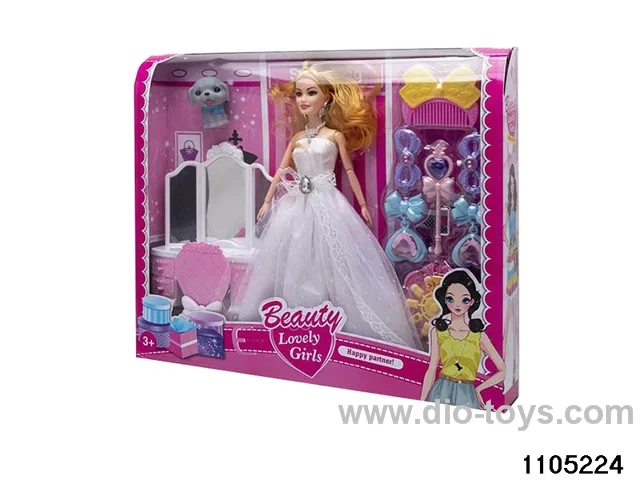 11.5 inch 9 jointed doll set in window box
