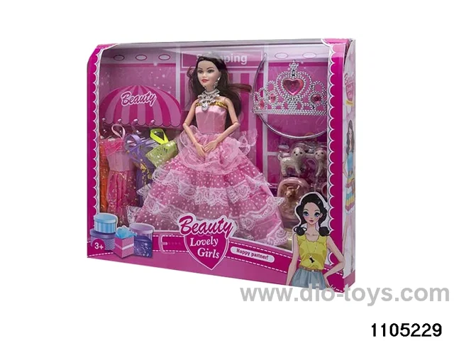 11.5 inch 9 jointed doll set in window box