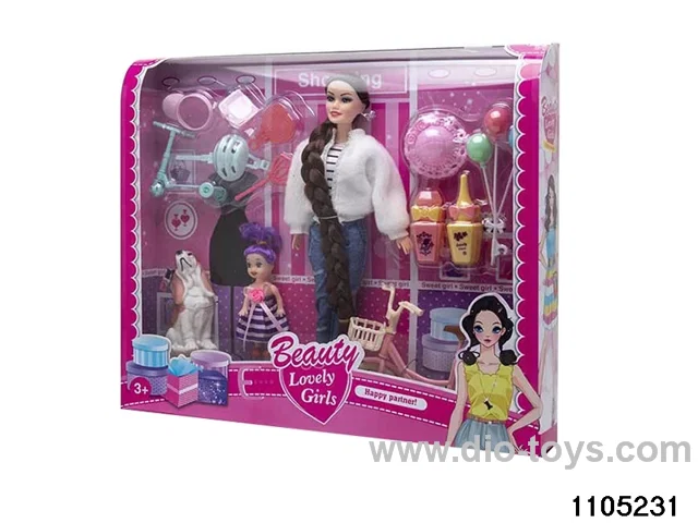 11.5 inch 9 jointed doll set in window box