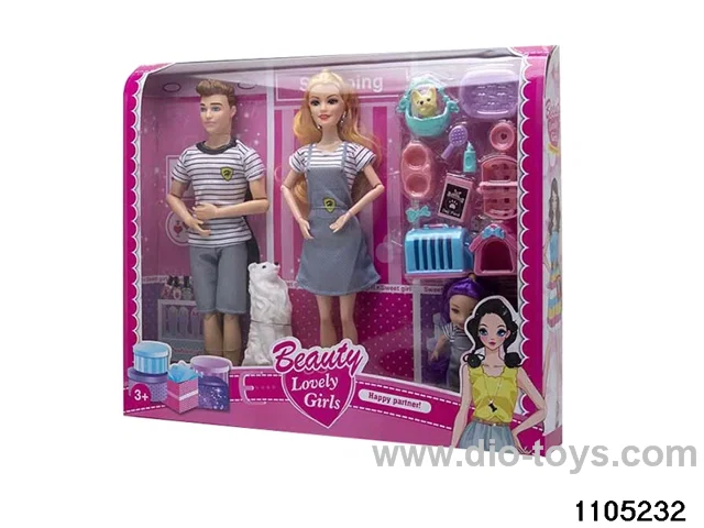 11.5 inch 9 jointed doll set in window box