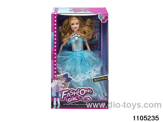 11.5 inch 9 jointed doll set in window box