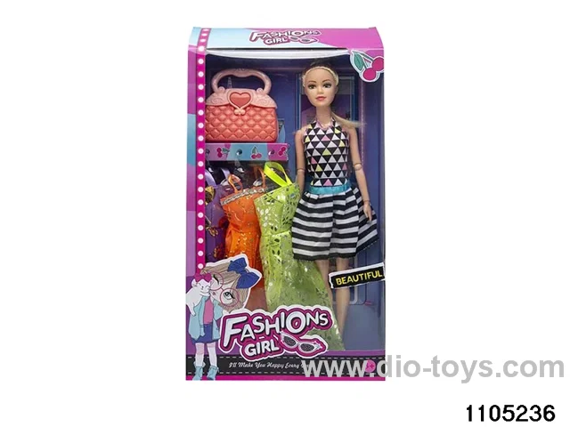 11.5 inch 9 jointed doll set in window box