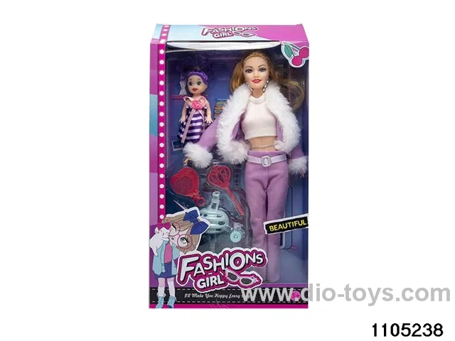 11.5 inch 9 jointed doll set in window box