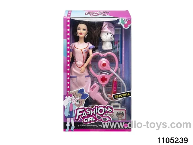 11.5 inch 9 jointed doll set in window box