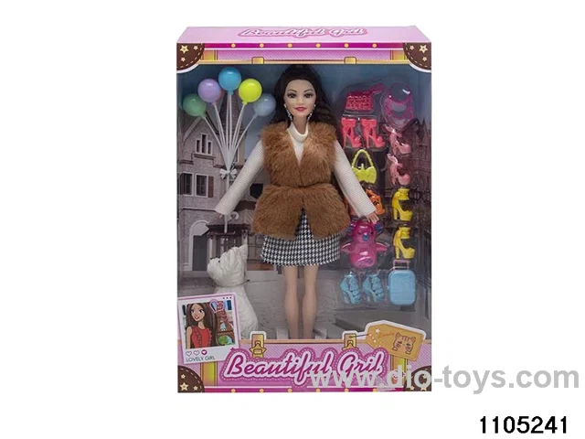 11.5 inch 9 jointed doll set in window box
