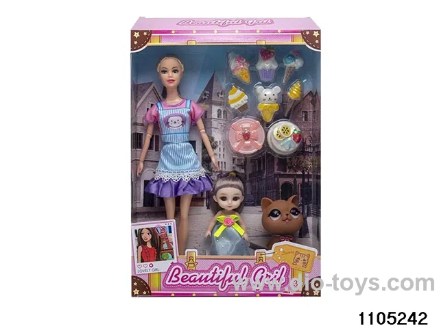11.5 inch 9 jointed doll set in window box