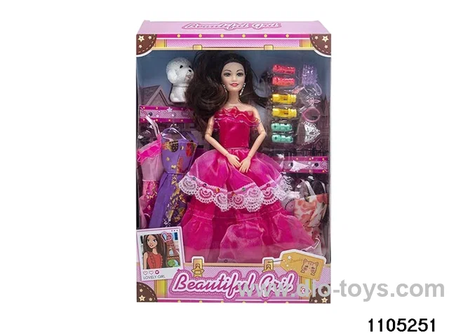 11.5 inch 9 jointed doll set in window box
