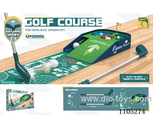 Retractable club golf set