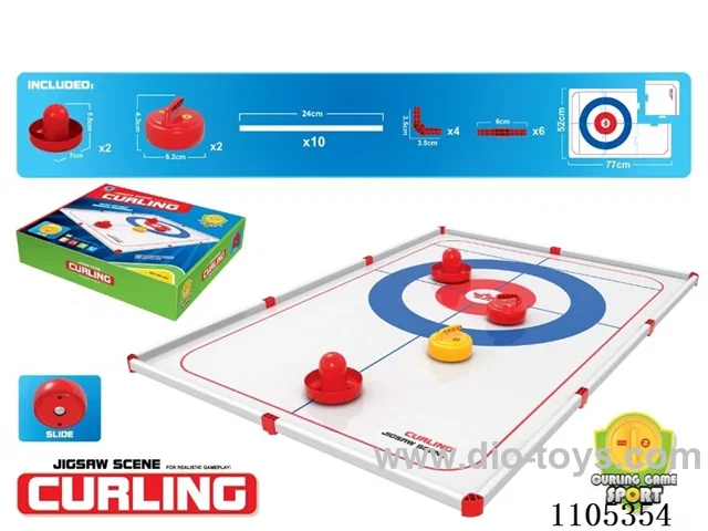Jigsaw scene ball curling combination