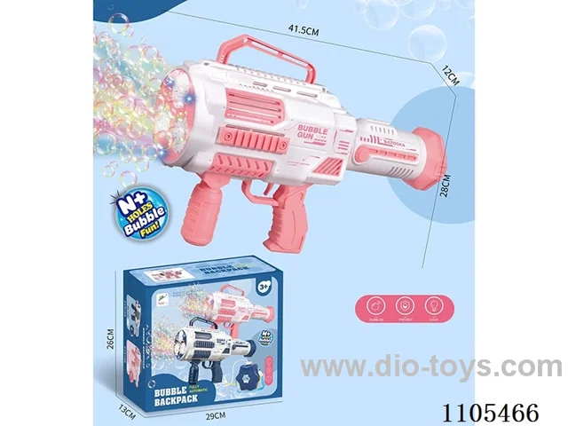 45K hole three-cylinder bubble machine (with 2 bottles of bubble liquid 100ml,1200mAh/3.7V lithium battery,USB charging cable, screwdriver, strap)