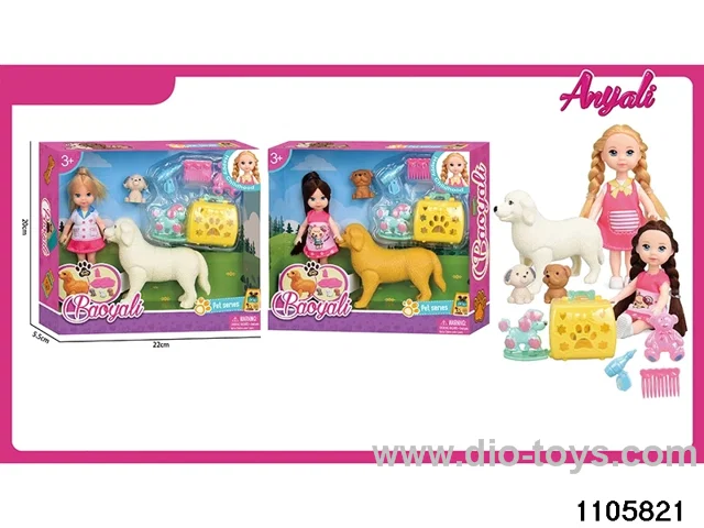 4.5 inch doll set in window box