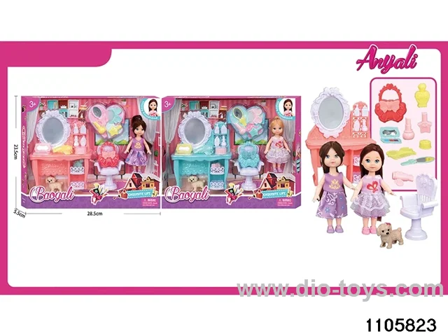4.5 inch doll set in window box