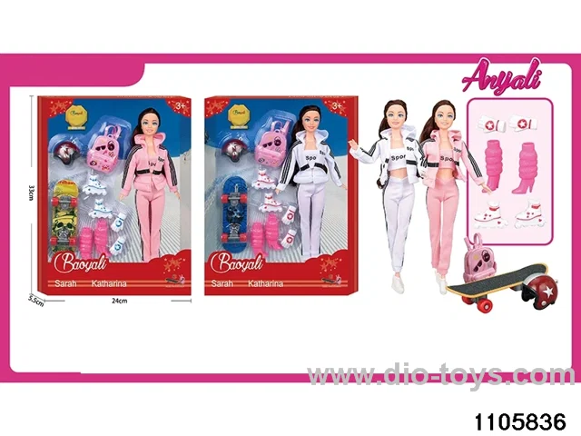 11 Jointed Doll Set in window box