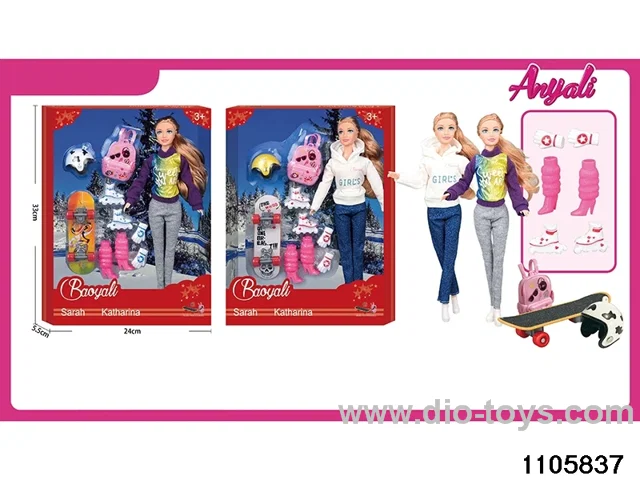 11 Jointed Doll Set in window box