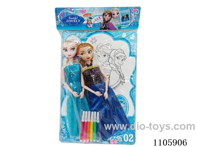 Two 11-inch nine-joint Ice Princess Barbie accessories PVC clip head bags