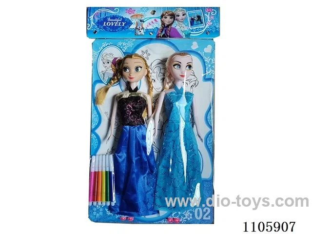 Two 11-inch six-joint Ice Princess Barbie accessories PVC clip head bags