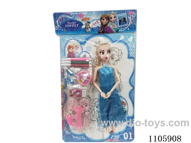 11-inch nine-joint Ice Princess Barbie doll accessories PVC clip head bag