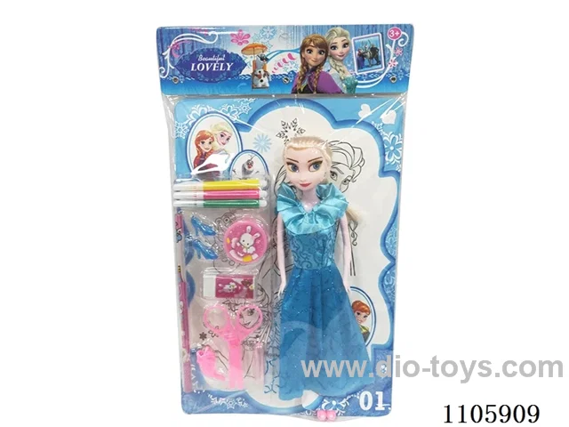 11-inch six-joint Ice Princess Barbie accessories PVC clip head bag