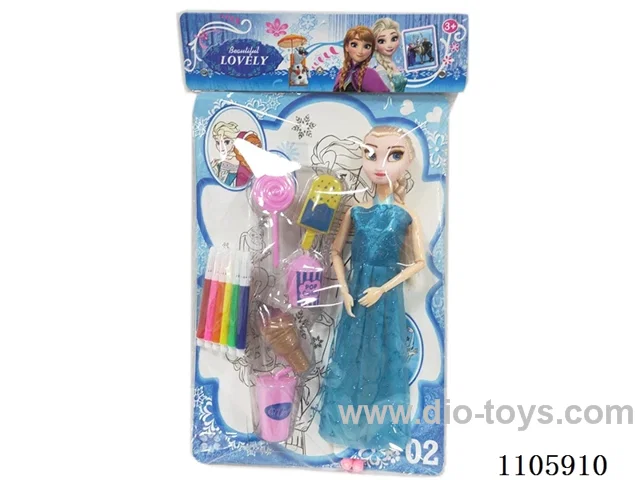 11-inch nine-joint Ice Princess Barbie doll accessories PVC clip head bag