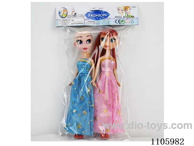 9 inch solid Snow Princess (2 mixed) card head PVC bag
