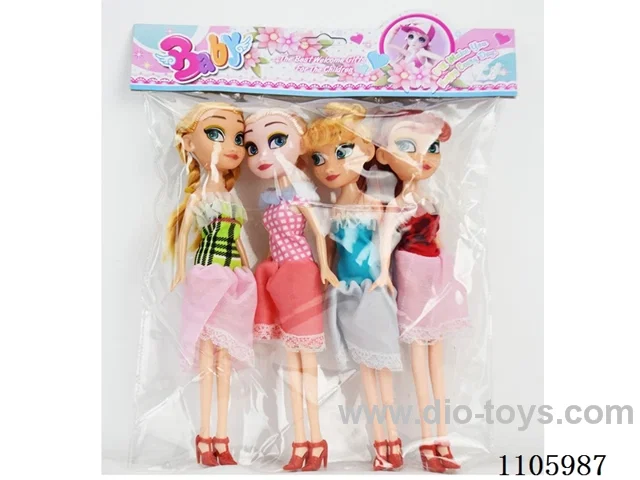 9 inch solid Snow Princess (4 mixed) card head PVC bag