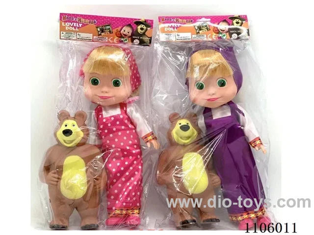 14 "Full body Vinyl Martha and Bear Doll 3D Glass Eyes with vinyl 20CM Big Bear Squeeze can be released on the soundtrack of Martha theme music 2 mixes