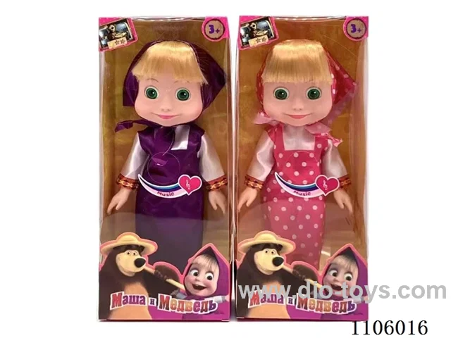 New full-body vinyl 10 "Martha and Bear Doll 3D glass eyes with Martha theme song