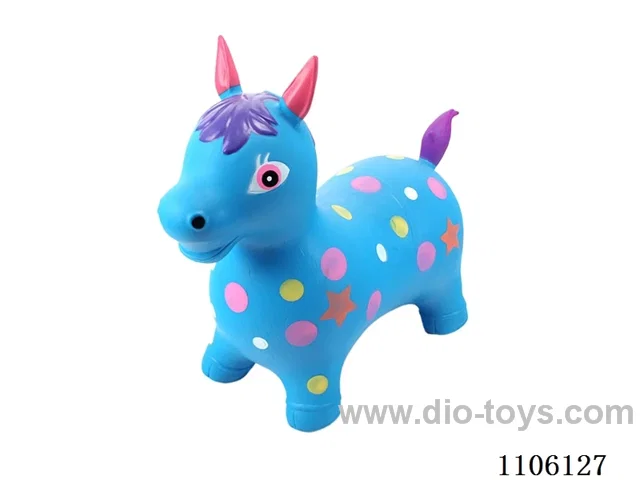Large inflatable polka dot horse