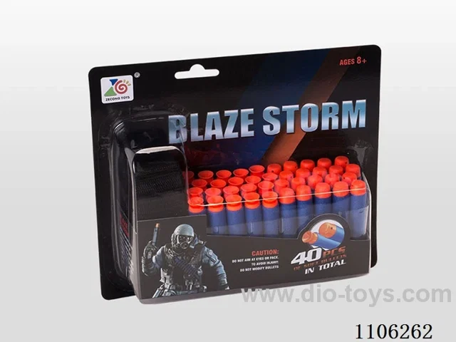 Strap + bullet (20-pellet round head bullet & 20-pellet suction cup bullet)