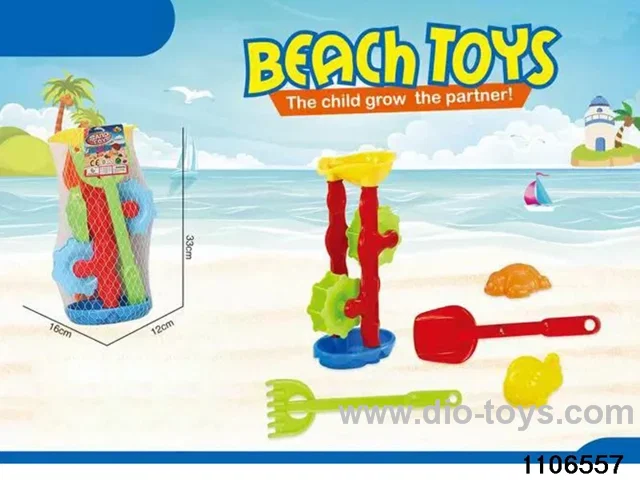 5pcs beach toy in Net bag