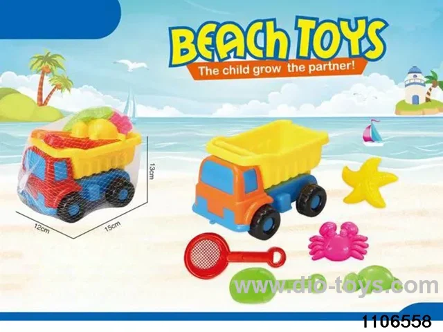 6pcs beach toy in Net bag