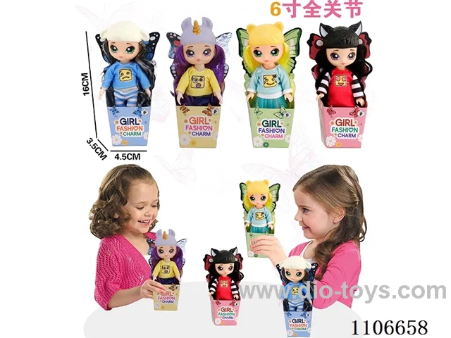 6-inch 12-joint NANA doll (4 mixed, single)