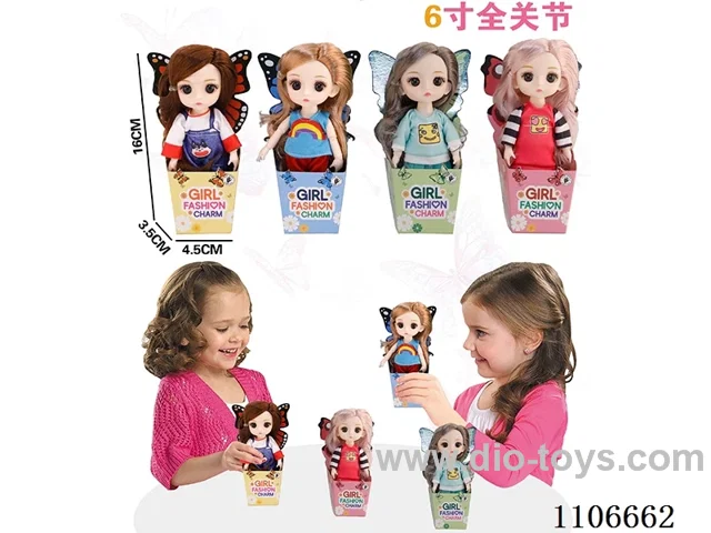 6-inch 12-joint 3D eyeball doll (4 mixed, single)