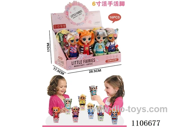 6 inch live hand and foot surprise doll (8 mixed,16 pieces)