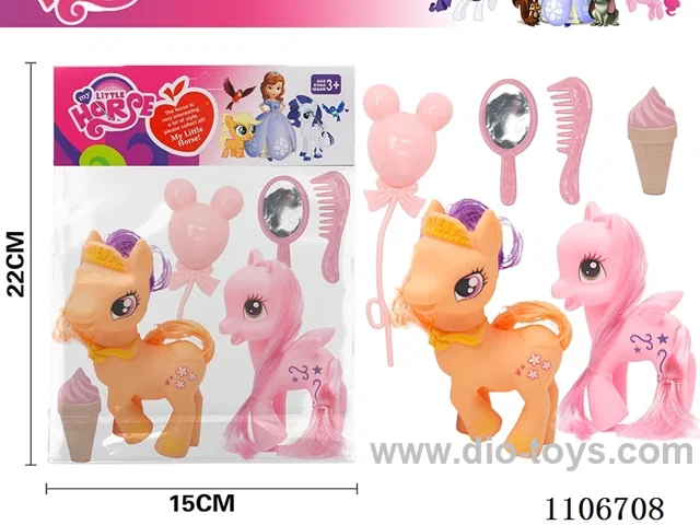 2 horses + comb mirror